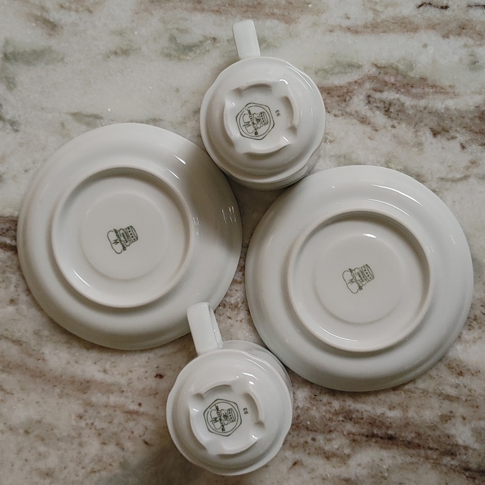 Vintage 4 Pcs White Bareuther Bavaria Demitasses Cup & Saucer - Picture 13 of 14